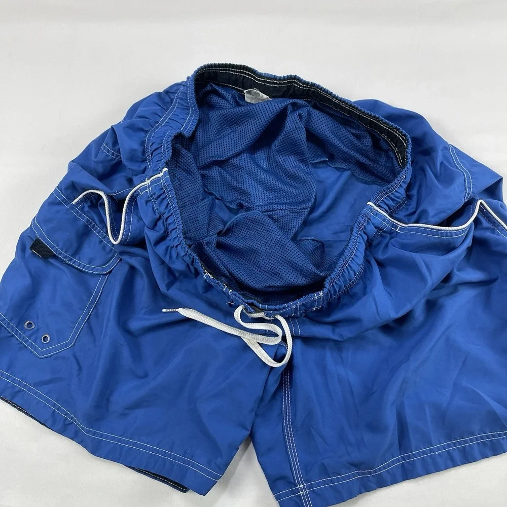 Speedo Swim Trunks Mens Size XL Blue Board Shorts Bathing Suit Lined